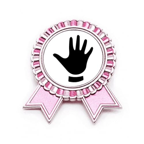 Broche rose motif cinq gestes en métal M pour sublimer un look décontracté chic