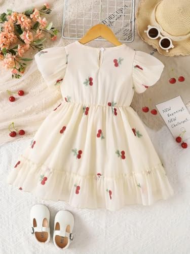 Image of TAGAS Floral Print Mesh Insert Ruffle Trim Belted Dress||Frock for Girls||Sleeve Less Dress for ||Fency Dress||(KD-144)