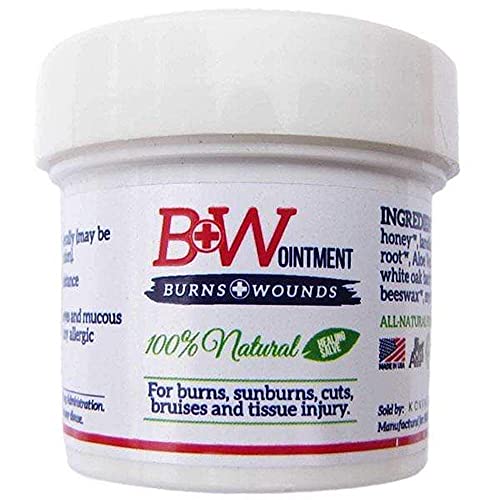 Konvalia Naturals B&W Ointment - Burn and Wound Ointment - Amish Made Burn Salve - 100percent Natural Burn Cream (New Label) - 1 OZ (1 oz)
