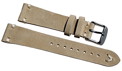 Cinturino in pelle da 22 mm, stile vintage, con