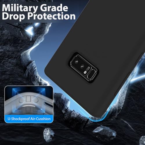 Image of LIRAMARK Liquid Silicone Soft Back Cover Case for Samsung Galaxy Note 8 (Black)
