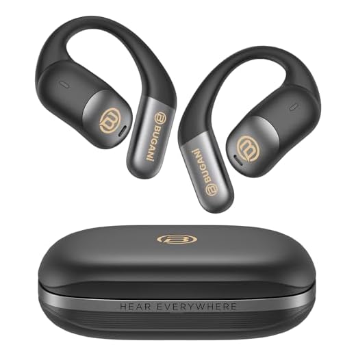 BUGANI Open Ear Headphones Open Ear Earbuds | Running Earbuds Wireless 40H Playtime, Headphones Bluetooth Wireless 5.4, IPX5 Waterproof Running, Sport
