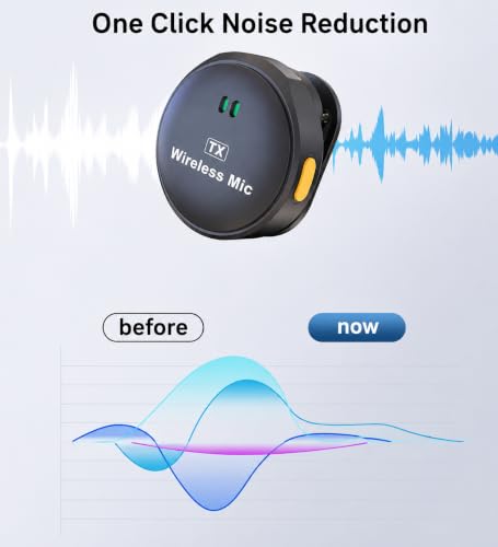 Image of Q8 Dual Wireless Lavalier Microphone with Charging Case for Type-C, 2.4GHz Clip-On Mini Mic with Intelligent Noise Cancellation, Plug & Play Dual Lapel Microphone for YouTube