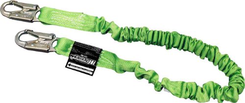 Miller by Honeywell 216M/6FTGN-SPA 6-Feet Manyard II Shock-Absorbing Stretchable Web Lanyard with 2 Locking Snap Hooks and Spanish Label, Green