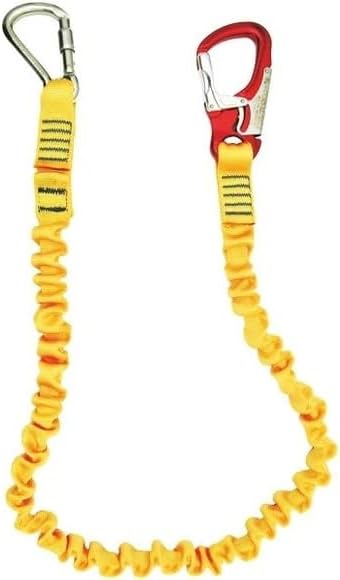Elastic Tether Evo Double, Dual-Arm Retractable Safety Lanyard with Aluminum Auto-Lock Hooks and Stainless Connectors, Overload Indicator for Sailing Safety, EN ISO 12401 Certified, Made in Italy