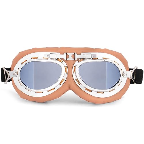 Image of Peicees Vintage Helmet Goggles Motorcycle Goggles Bike Motorcross Pilot Goggle