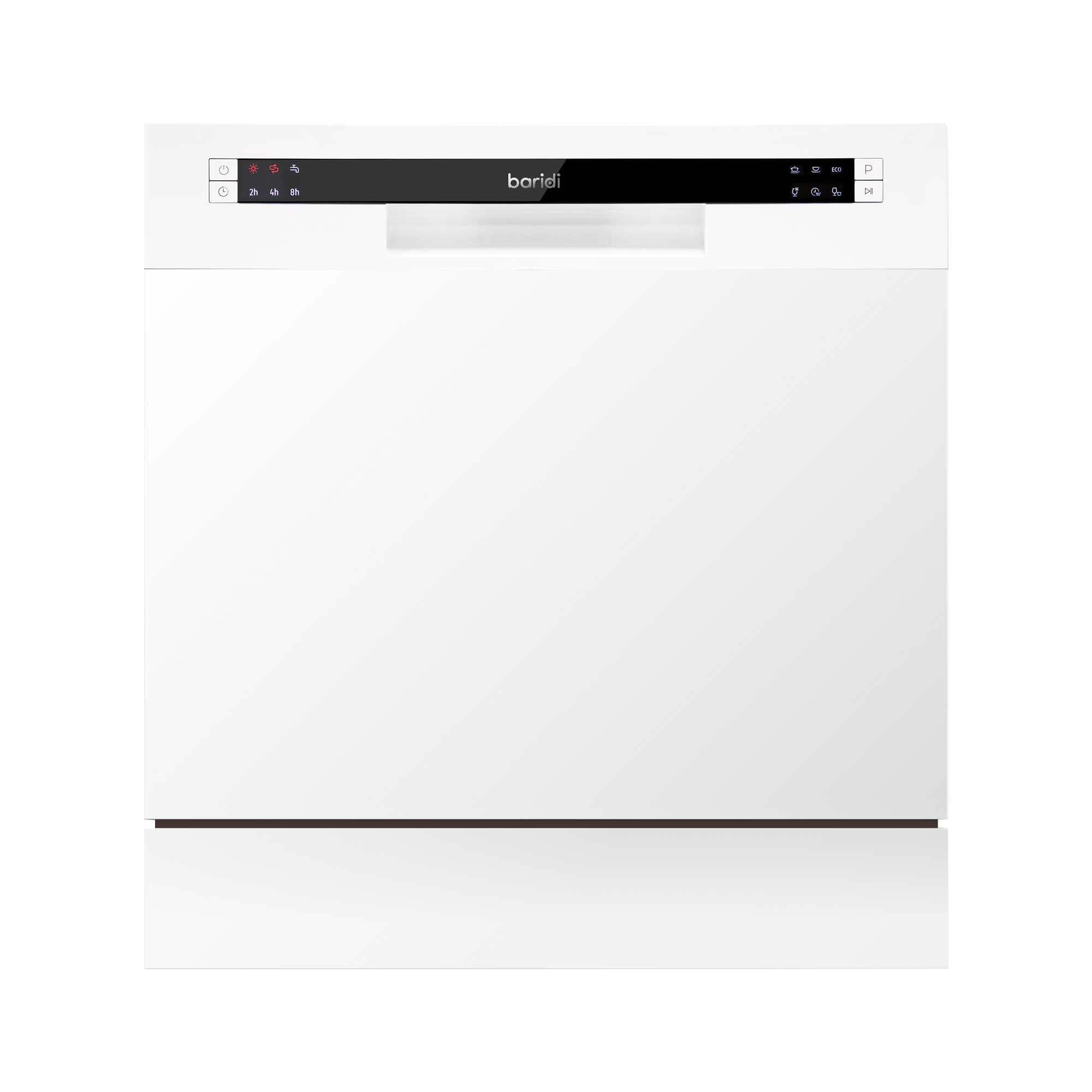 Baridi Table top dishwasher, 8 place settings and 6 programmes - White - DH86