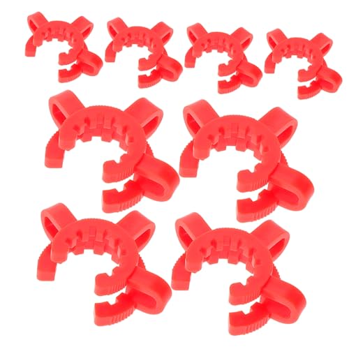 SOLUSTRE 8pcs Interface Clip Joints Clips for Laboratory Labs Joints Clamp Lab Joints Clips Lab Keck-clips Conical Mounting Clips Labs Joints Clips Lab Joints Clamp Lab Clips Red Plastic