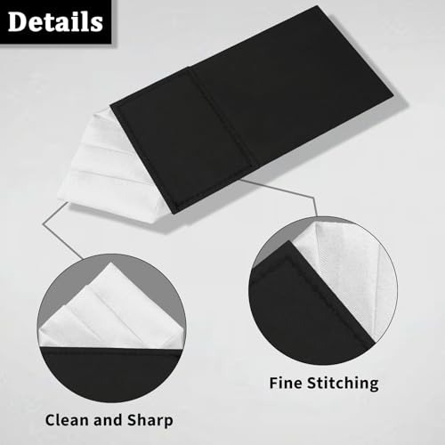 Image of Mens Pre-Folded Pocket Squares on Card Pocket Handkerchief for Suit Accessories
