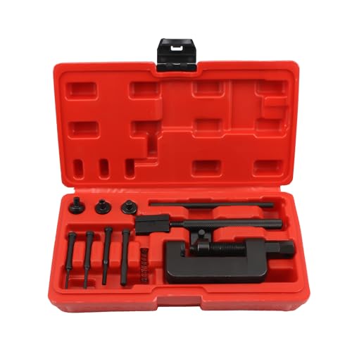 Image of Chain Breaker Tool Kit,Chain Riveting Repair Tool with Carrying Case For ATV Bicycle Motorcycle Cam and 25 to 630 Chains
