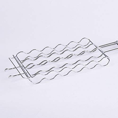 Cesto para grelhar salsichas de churrasco da Homozy para 6 cachorros-quentes, metal