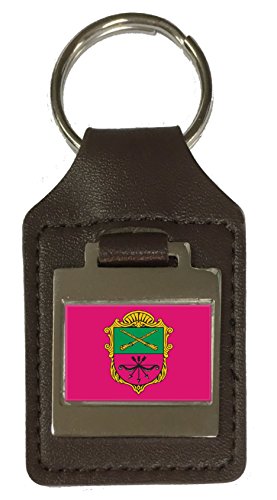 Porte-clés en cuir véritable de Zaporizhia gravure luxe