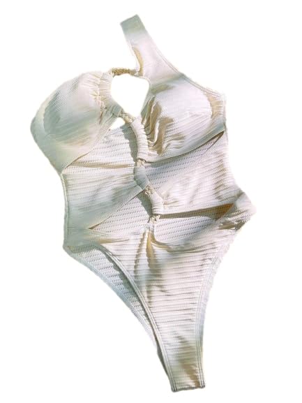 SKAYS Women's Sexy & Cute One Piece Swimsuits with One Shoulder Cutout and Tummy Control