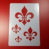  Schablone Fleur de Lys 4 Lilien - BA94
