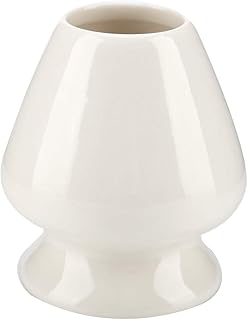 1Pc Matcha Whisk Stand Support en céramique pour bambou Matcha Chasen Quatre couleurs Support de fouet en céramique pour accessoires de service à thé (3.1 * 2.8 * 2.8in)(blanc)