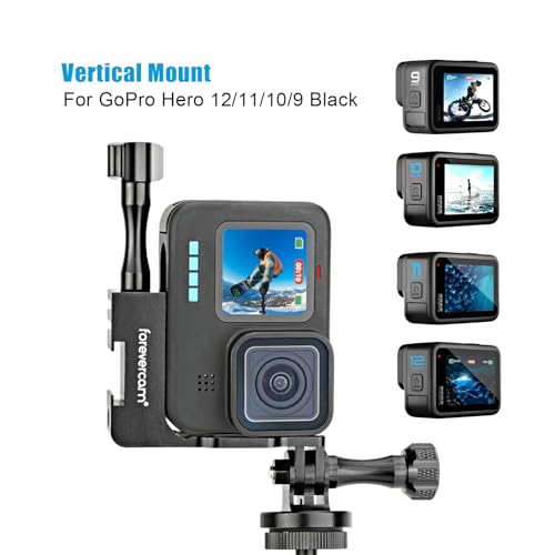 Forevercam Aluminum 90° Vertical Elbow Mount Adapter Compatible for Gopro Hero Hero 13/12/11/10/9, Black - Image 2