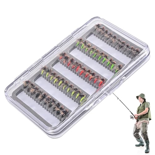 Fly hook et leurres de pêche truite : ensemble de 50 appâts variés