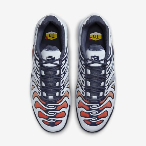Nike Air Max Plus Drift Men's Shoes (FD4290-004, Football Grey/Aquarius Blue/Total Orange) Size 124