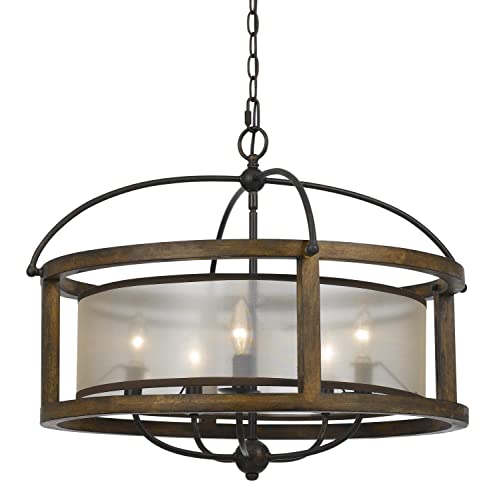 Cal Lighting FX-3536/5 Restoration Five Light Chandelier from Round Collection in Bronze/Dark Finish, 26x26x20.50