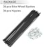 RATCHROLL 1 Set Universal Bicycle Spokes 12G 225mm Length Bike Wheel Spokes Nipple Black Carbon Steel