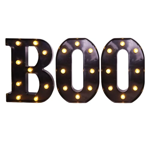 Decoración de de Halloween | Letras Luminosas de Boo | Decoración de Halloween para el hogar, Cocina, salón, balcón, decoración