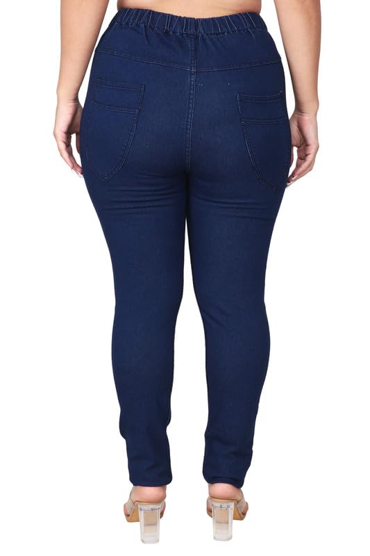 Image of Danbro Jeggings for Women | Slim Fit | Plus Size | high Waist | Stretchable Denim