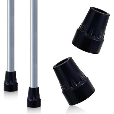Premium 3/4 Inch Heavy Duty Cane Tips - Durable Black Rubber Replacement for Stability & Safety (2 Pack) – Enhance Your Mobility Today Cover