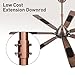 Ecozento Indoor Outdoor Ceiling Fan Downrod Couple,1.3'' Diameter and 2'' Height with Safety Clip,Antique Bronze downrod coupler for Wide Range of Fans Downrod