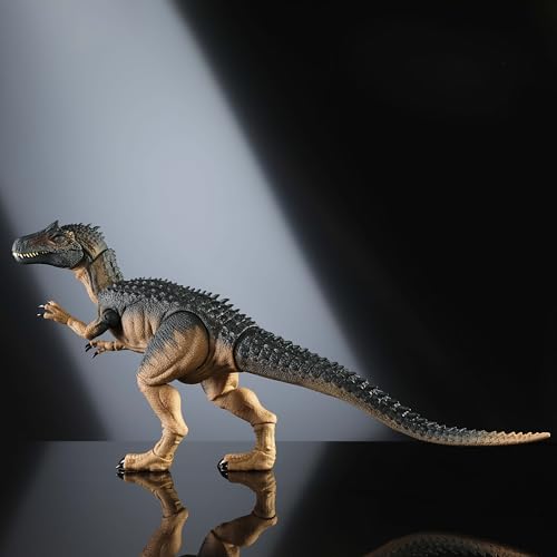 Image of ​Mattel Jurassic World Hammond Collection Allosaurus Dinosaur Figure | Premium Design Action Figure, Glass Eyes & Wired Tail, 19 Points of Articulation, 17-inch long