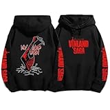 colanperd Anime Vinland Saga Hoodie Hip Hop Pullover Long Sleeve Black