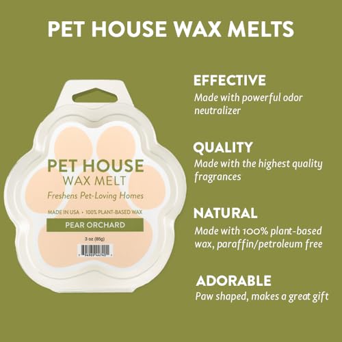 Image of Pet House Pear Orchard Sented Wax Melts - Natural, Long-Lasting, Plant Based Pet Friendly Holiday Wax Melts Pack of 2