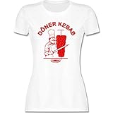 Das Döner-Shirt mit dem Original Döner-Kebap Logo, wie man es von Döner-Tüten kennt, ist gerade voll im Trend und absolut Instagram-tauglich, aber natürlich eignet es sich auch als Berufskleidung