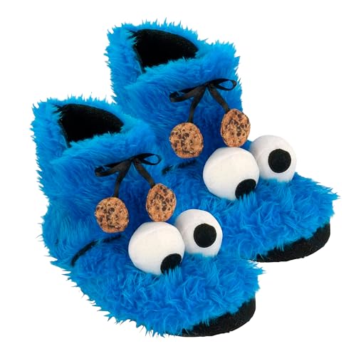 0122032   Zapatillas del Monstruo de Las Galletas de Barrio Sésamo, de Felpa, de tamaño 41/42