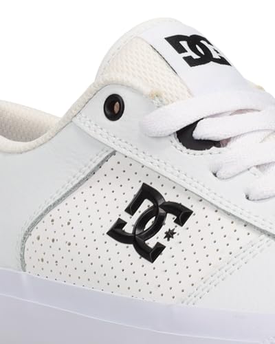 DC Men's Teknic Skate Shoe, White/Black, 9