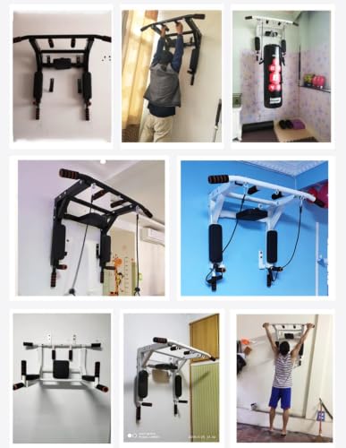 Barra de dominadas para pared desmontable con agarre múltiple 2