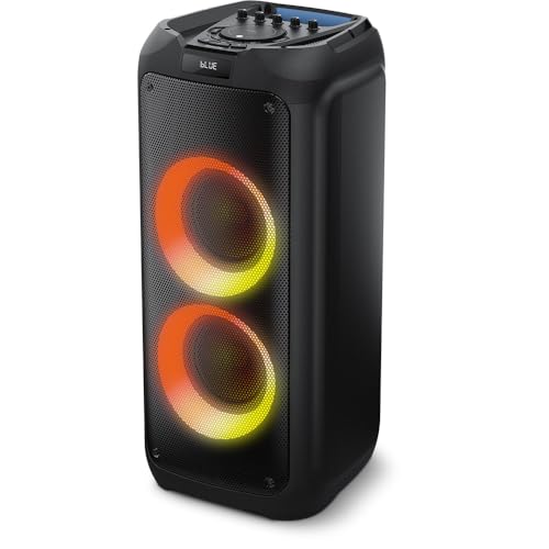 Image of Philips Bluetooth Party Speaker, 120W Powerful Sound with Dynamic Bass Boost, 10 RGB Light Modes, Karaoke Mic & Guitar Inputs, FM Radio, USB /TF /AUX Playback, Portable Handle, Remote Control (Corded)