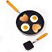 Heart & Circle 4 Cup Nonstick Pan – Happy Egg Pan by Choosy Chef, Spatula & Recipe Book Included