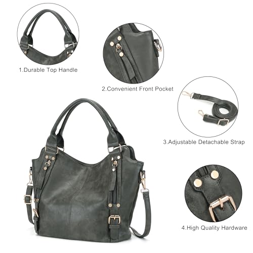 Image of Crossbody Bags for Women Large Hobo Purse Shoulder Handbag Wallet Set 2PCS | Soft PU Leather,Total 9 Pockets,Large Capacity,with a Spacious Functional Wallet,Detachable Shoulder Strap,Stylish Design