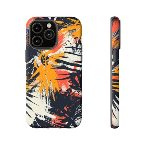 Coque rigide mate pour iPhone 14 Pro Max Orange antichoc et anti-empreintes