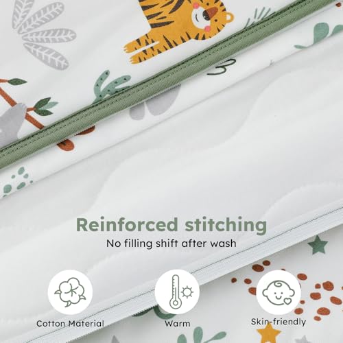 Image of Baby Sleep Sack 18-24 Months, 2.5 TOG Cotton Winter Baby Wearable Blanket with 2-Way Zipper, Warm Soft Sleeping Bag for Toddler Boy Girl, X-Large Giraffe