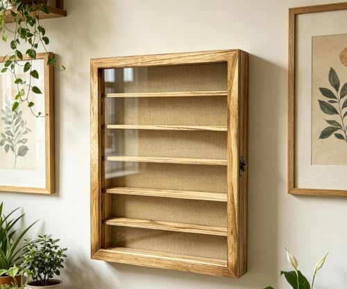 Image of 16x20 Extra LargeShadowBox,WoodenFramed Glass Door DisplayCase with Linen Deep Shadow Box Frame for Wedding Bouquets Flowers Awards Tickets LargeDisplay (Walnut)