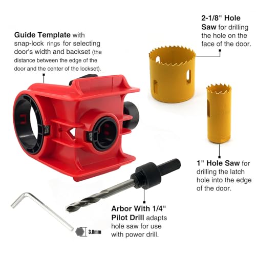 Kit profesional para instalación de pomo de puerta miniatura 2