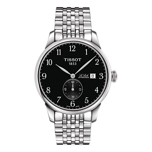 Tissot Relógio masculino Le Locle 316L com caixa de aço inoxidável suíço, cinza, aço inoxidável, 19 (T0064281105200), Cinza, Relógio Automático