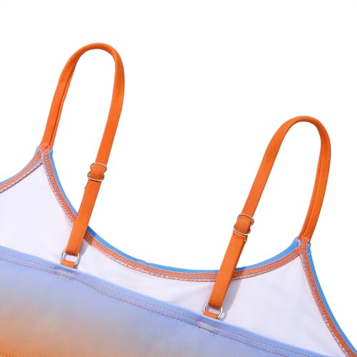 Image of Zando Girls Swimsuit Two Piece - Adjustable Strap Bathing Suit Solid Color Bikini Sets for Teens Girl Beach Swimwear
