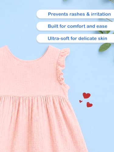 Image of Kidbea Cotton Girls Dress | Ultra-Soft Summer Wear Casual Dress for Kids