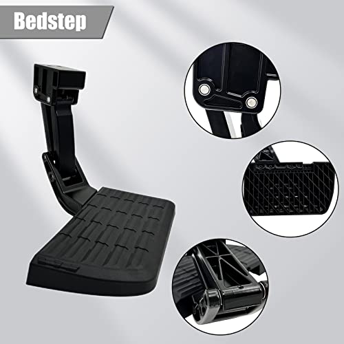 75312-01A  7531201A Truck Bed Side Step Retractable Bumper Step For F150 Pick Up Truck 2015-2020 Bumper Step Tailgate Step Truck Bed Step,Black #TOP4