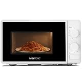 Clatronic MWG 792 - Forno a microonde con grill, 700 W, potenza grill 800 W, timer da 30 minuti con segnale finale, illuminazione camera da letto, bianco