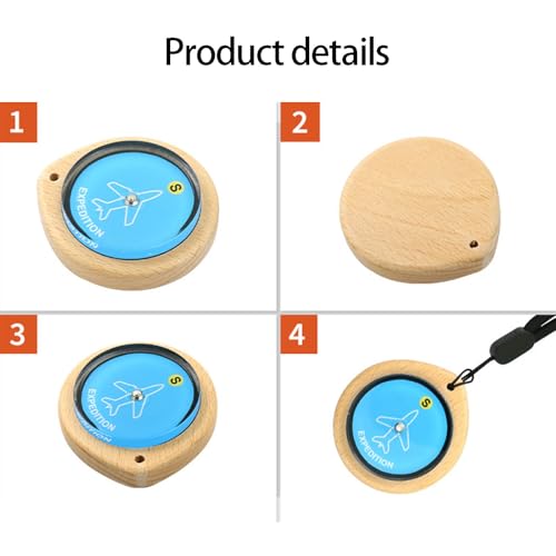 Brújula de madera y plástico para outdoor y camping miniatura 5