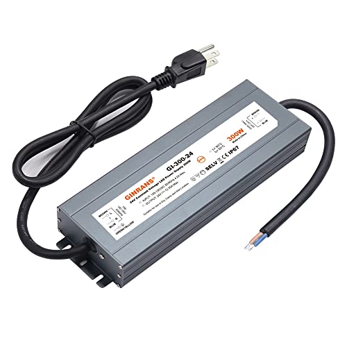 300W IP67 LED Driver, 24V DC, 12.5A, universal input