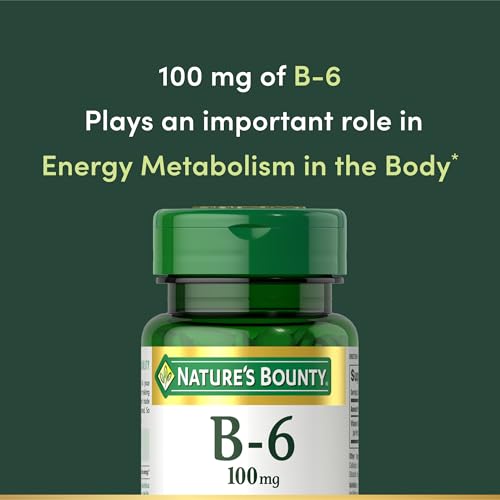 Nature's Bounty Vitamin B6 100mg Tablets - Supports Energy Metabolism & Nervous System Health, 100 Ct - image 3